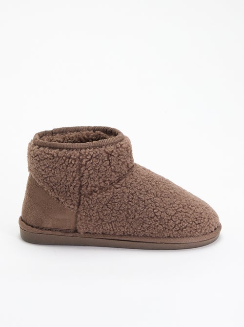 Chaussons boots effet moutonné - Kiabi Chaussons boots effet moutonné - Kiabi
