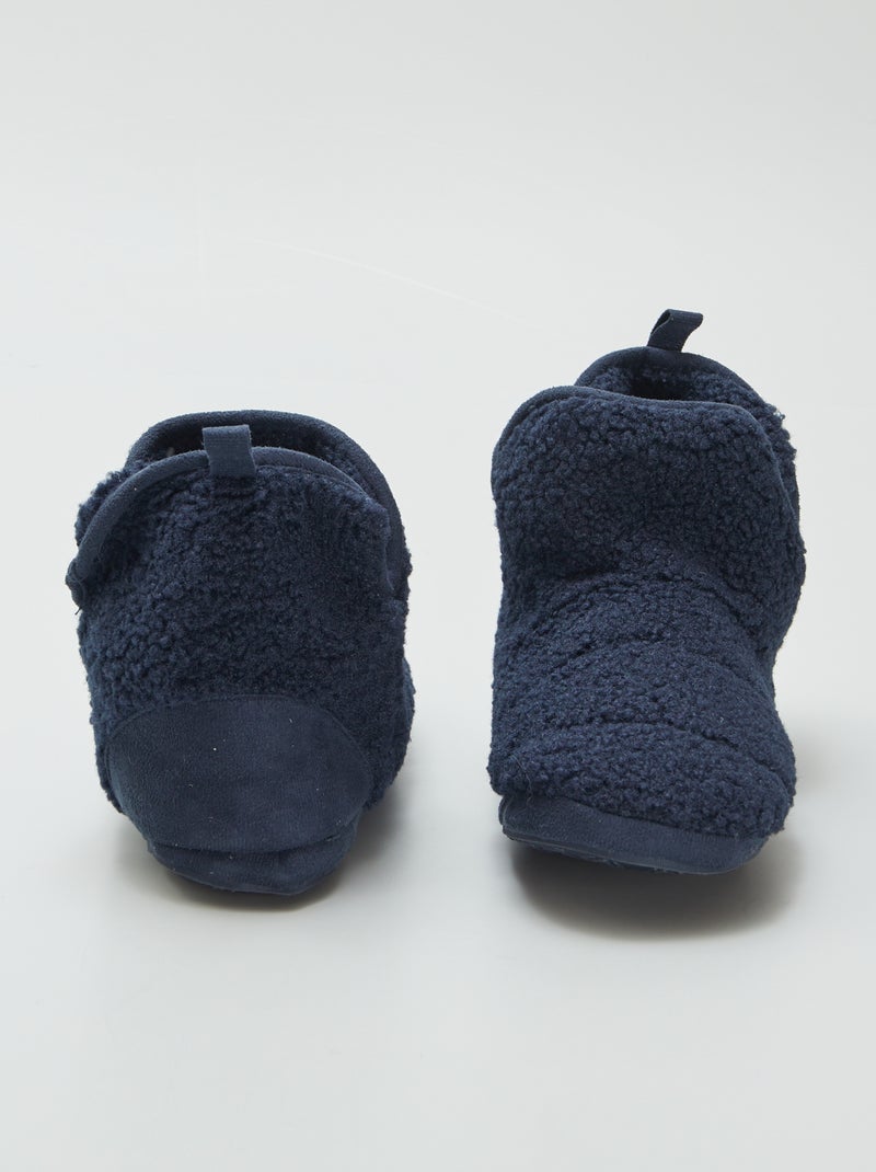Chaussons boots effet moutonné noir - Kiabi