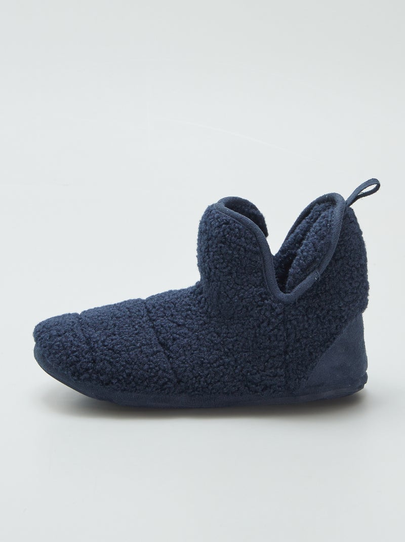 Chaussons boots effet moutonné noir - Kiabi