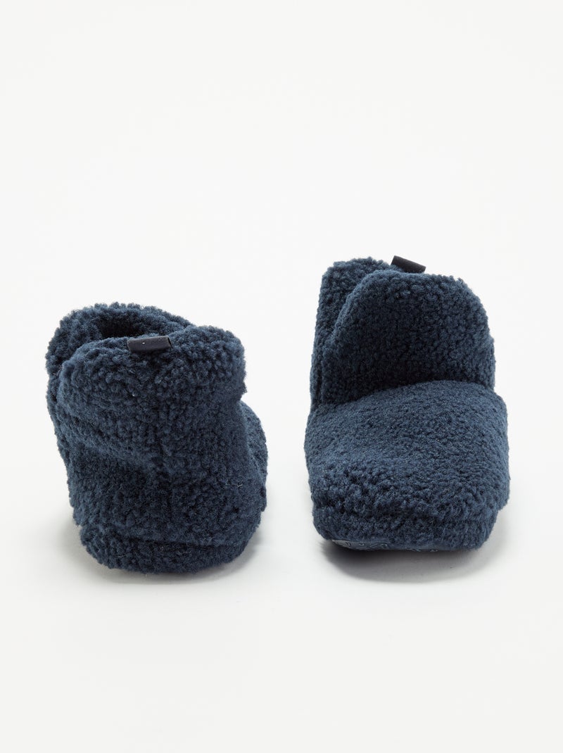 Chaussons boots effet moutonné Noir - Kiabi
