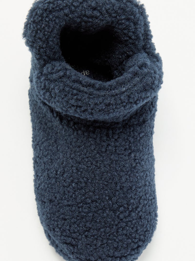 Chaussons boots effet moutonné Noir - Kiabi