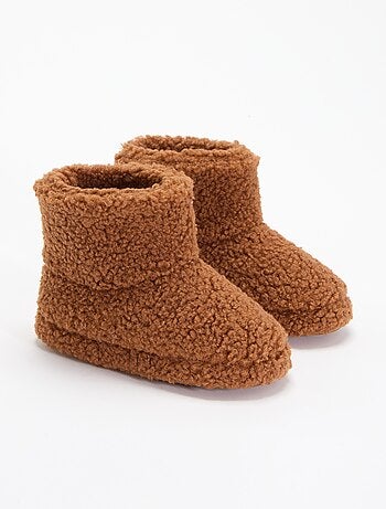 Chaussons boots effet moutonné