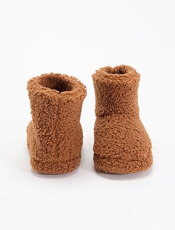 Chaussons boots effet moutonné