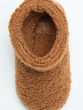 Chaussons boots effet moutonné
