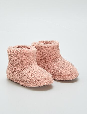 Chaussons boots en sherpa