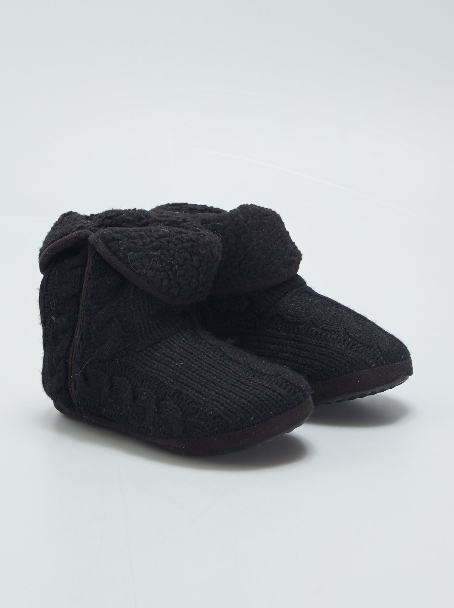 Chaussons Fourrés Noir Taille 43 - Neuf Avec Emballage, Caoutchouc, Pour Homme, Confort Douillet
