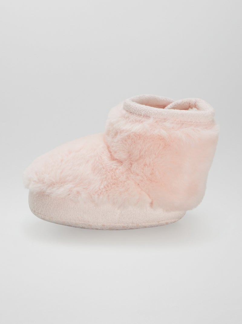 Chaussons boots fourrés Rose - Kiabi