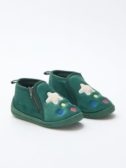 Chaussons bottillon ludique Noël - Kiabi