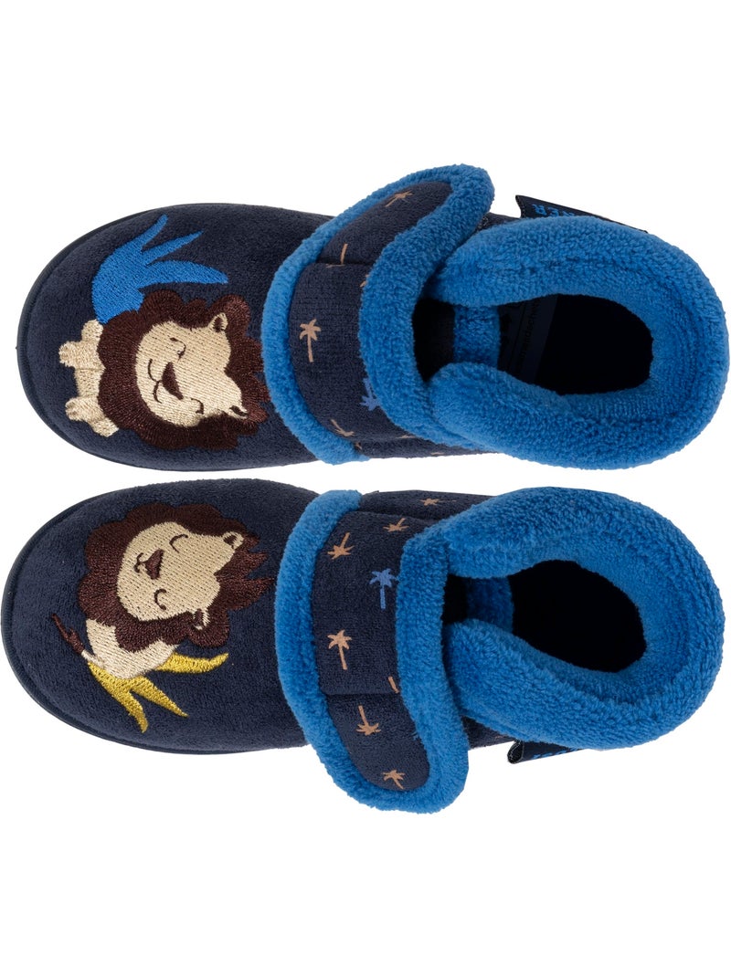 Chaussons bottillons à fermeture à scratch, bon maintien du bébé garçon isotoner Bleu marine - Kiabi