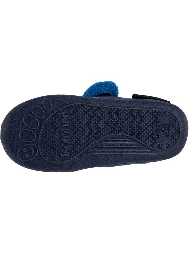 Chaussons bottillons à fermeture à scratch, bon maintien du bébé garçon isotoner Bleu marine - Kiabi