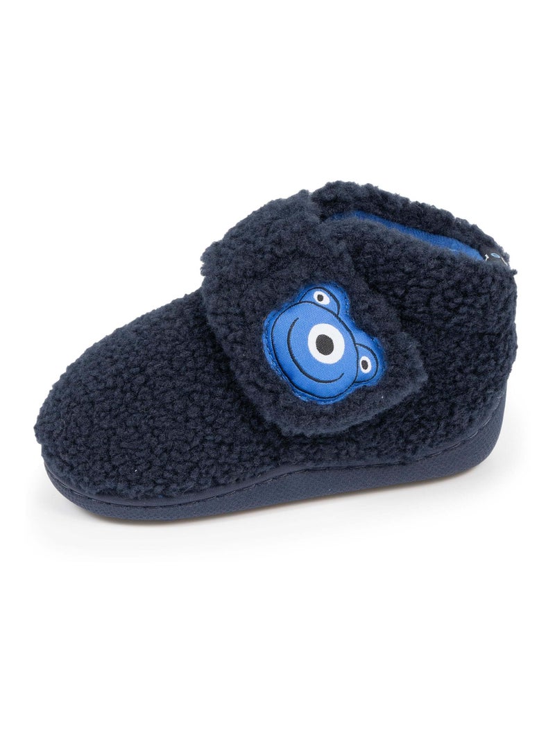 Chaussons bottillons à scratch, bon maintien du pied, garçon Isotoner Bleu marine - Kiabi