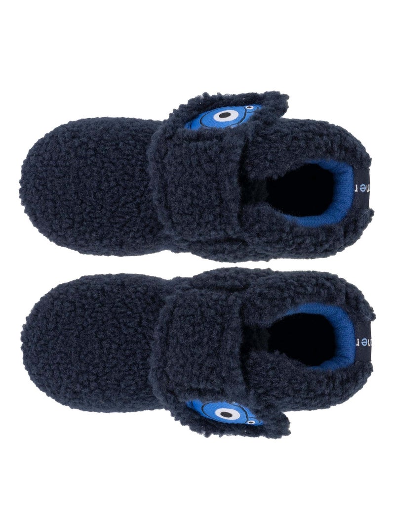 Chaussons bottillons à scratch, bon maintien du pied, garçon Isotoner Bleu marine - Kiabi