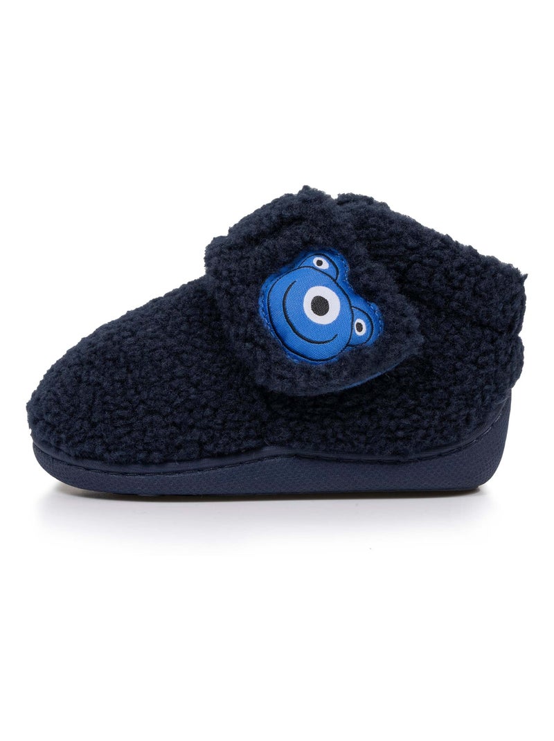 Chaussons bottillons à scratch, bon maintien du pied, garçon Isotoner Bleu marine - Kiabi