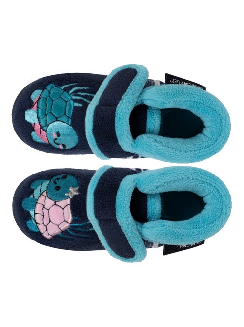 Chaussons bottillons à scratch, bon maintien du pied, semelle antidérapante bébé fille Isotoner - Kiabi