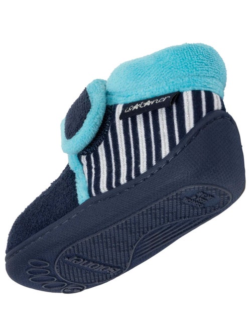 Chaussons bottillons à scratch, bon maintien du pied, semelle antidérapante bébé fille Isotoner - Kiabi