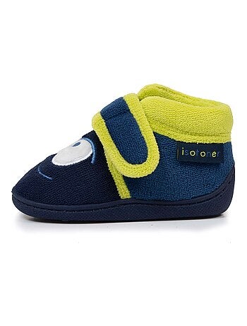 Chaussons bottillons à scratch, semelle antidérapante, bébé garçon Isotoner