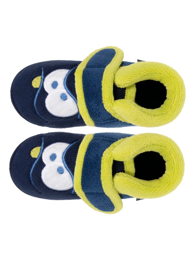 Chaussons bottillons à scratch, semelle antidérapante, bébé garçon Isotoner Bleu marine - Kiabi