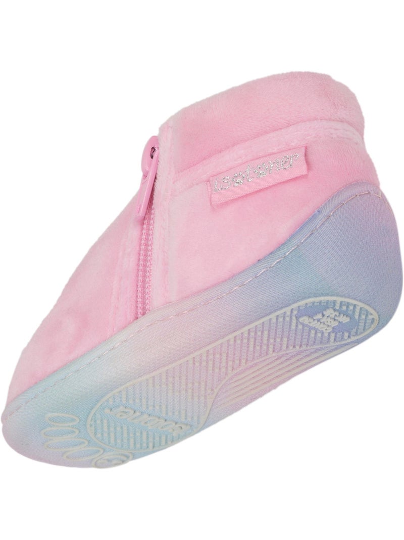 Chaussons bottillons à zip, bon maintien du pied, bébé fille isotoner Rose - Kiabi