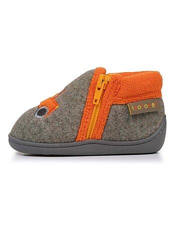 Chaussons bottillons à zip, bon maintien du pied, bébé garçon Isotoner