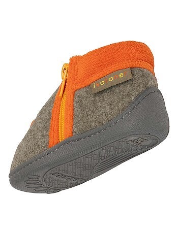 Chaussons bottillons à zip, bon maintien du pied, bébé garçon Isotoner