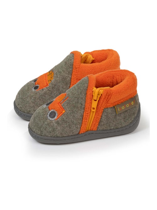 Chaussons bottillons à zip, bon maintien du pied, bébé garçon Isotoner - Kiabi