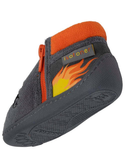 Chaussons bottillons à zip, bon maintien du pied, semelle antidérapante bébé garçon Isotoner - Kiabi