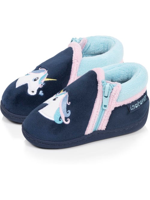 Chaussons bottillons à zip, faciles à enfiler, bon maintien bébé fille Isotoner - Kiabi