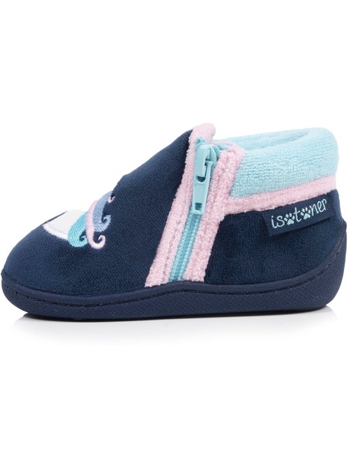 Chaussons bottillons à zip, faciles à enfiler, bon maintien bébé fille Isotoner - Kiabi