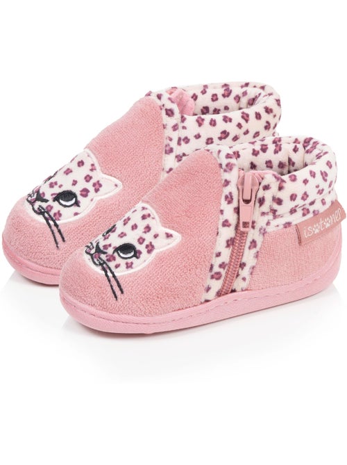 Chaussons bottillons à zip, faciles à enfiler, bon maintien bébé fille isotoner - Kiabi Chaussons bottillons à zip, faciles à enfiler, bon maintien bébé fille isotoner - Kiabi