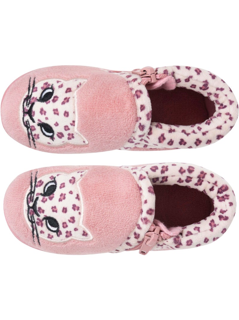 Chaussons bottillons à zip, faciles à enfiler, bon maintien bébé fille isotoner Blush - Kiabi