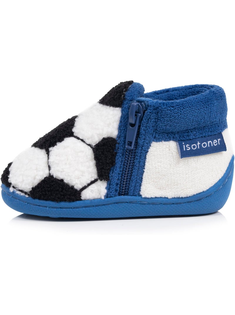 Chaussons bottillons à zip, faciles à enfiler, bon maintien bébé garçon Isotoner Bleu - Kiabi
