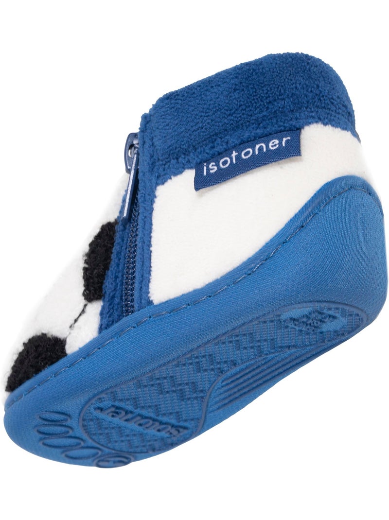 Chaussons bottillons à zip, faciles à enfiler, bon maintien bébé garçon Isotoner Bleu - Kiabi