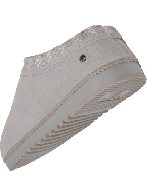 Chaussons bottillons dessus cuir, semelle confort femme isotoner - Kiabi Chaussons bottillons dessus cuir, semelle confort femme isotoner - Kiabi