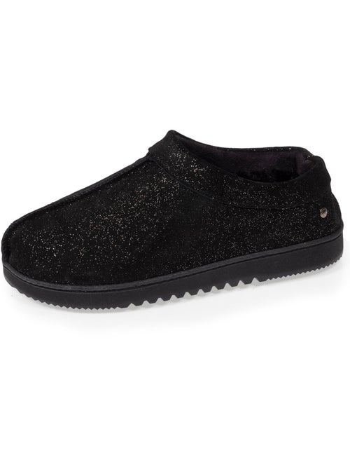 Chaussons bottillons dessus cuir, semelle confort femme isotoner - Kiabi