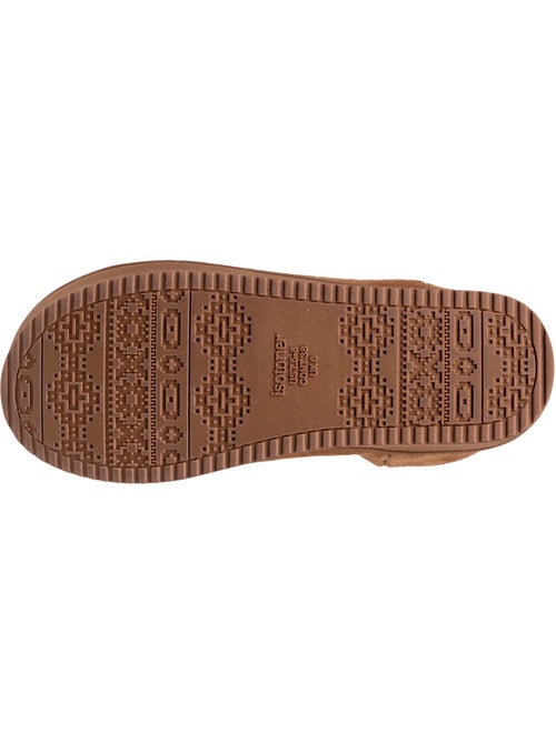 Chaussons bottillons dessus en cuir, semelle plateforme femme isotoner - Kiabi Chaussons bottillons dessus en cuir, semelle plateforme femme isotoner - Kiabi