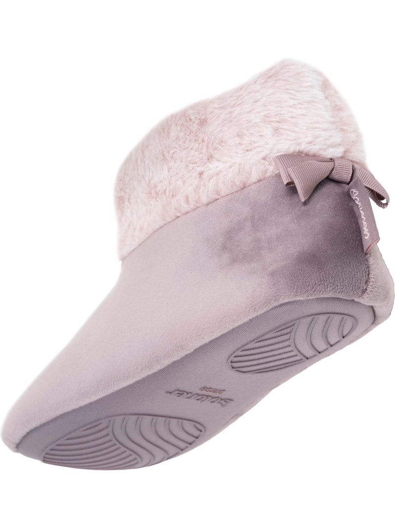 Chaussons bottillons  femme Isotoner Taupe - Kiabi