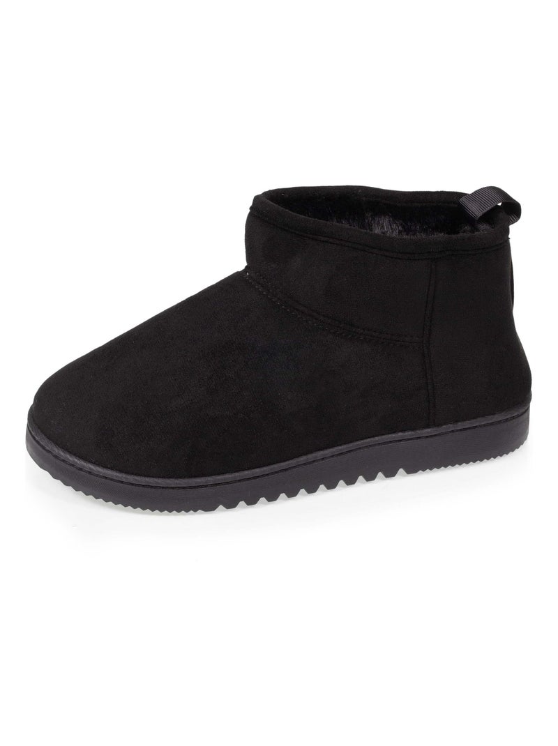 Chaussons bottillons femme suédine noir Isotoner Noir - Kiabi