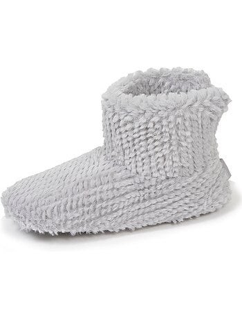 Chaussons bottillons imitation fourrure, semelle femme isotoner