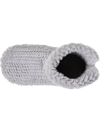 Chaussons bottillons imitation fourrure, semelle femme isotoner