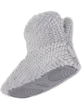 Chaussons bottillons imitation fourrure, semelle femme isotoner