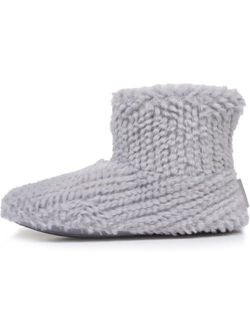 Chaussons bottillons imitation fourrure, semelle femme isotoner - Kiabi Chaussons bottillons imitation fourrure, semelle femme isotoner - Kiabi