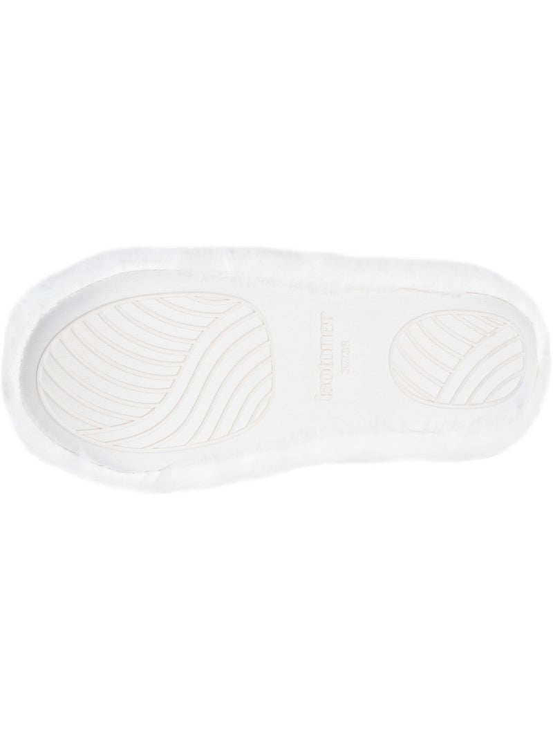 Chaussons bottillons imitation fourrure, semelle gomme femme Isotoner Ivoire - Kiabi
