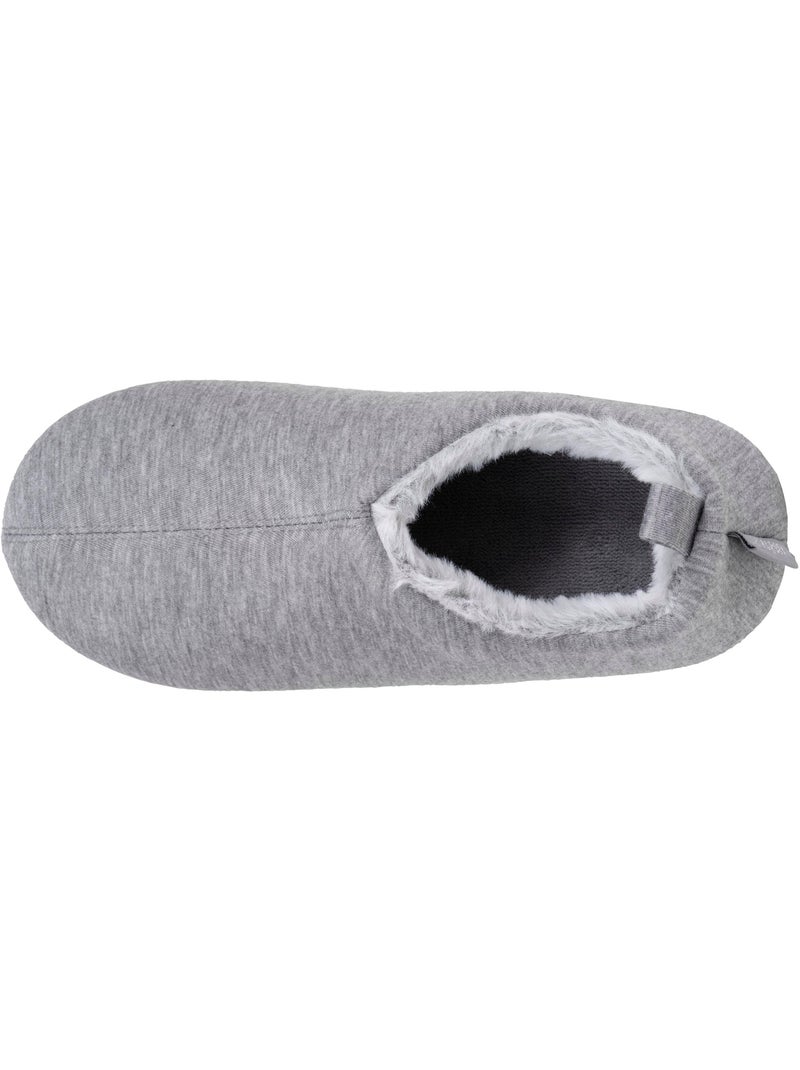 Chaussons bottillons jersey, semelle gomme antidérapante femme Isotoner Gris chiné - Kiabi