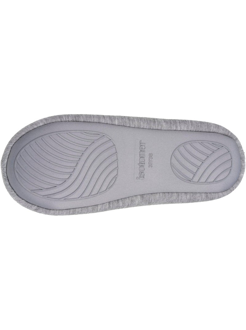 Chaussons bottillons jersey, semelle gomme antidérapante femme Isotoner Gris chiné - Kiabi