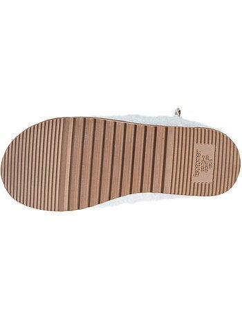 Chaussons bottillons maille bouclette - semelle crantée femme isotoner