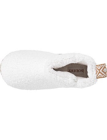 Chaussons bottillons maille bouclette - semelle crantée fille isotoner
