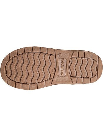 Chaussons bottillons maille bouclette - semelle crantée fille isotoner