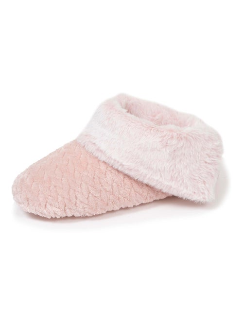 Chaussons bottillons micro éponge, semelle antidérapante femme Isotoner - Kiabi