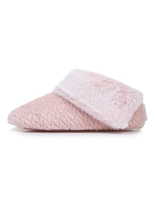 Chaussons bottillons micro éponge, semelle antidérapante femme Isotoner - Kiabi