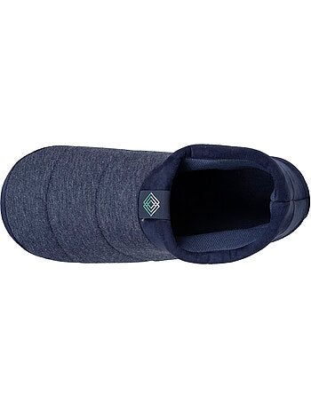 Chaussons bottillons micro éponge, semelle gomme homme